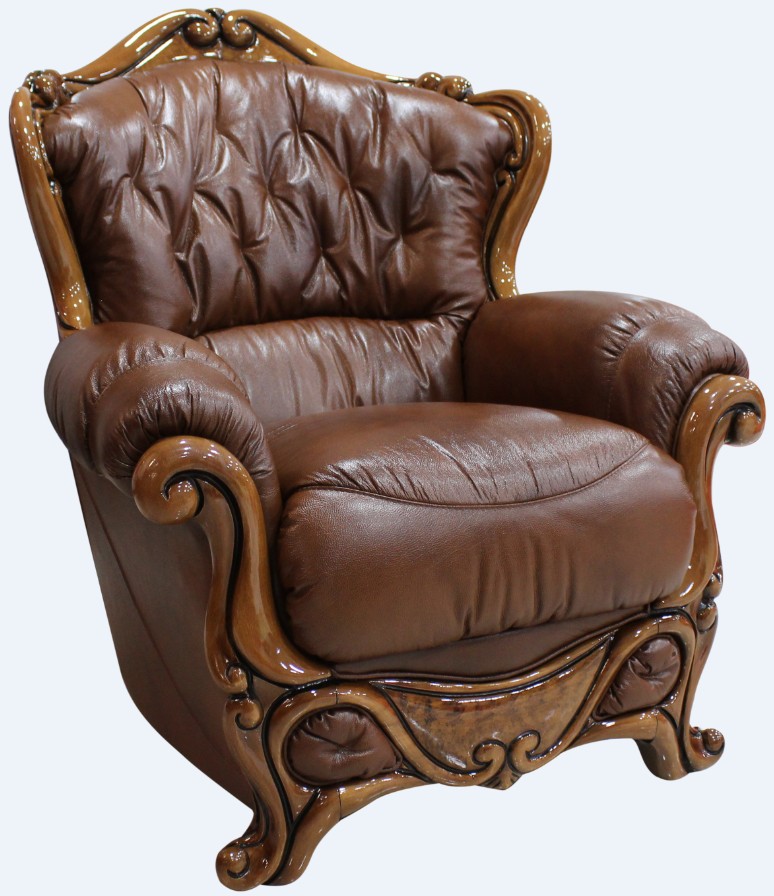 Product photograph of Dante Handmade Sofa Armchair Genuine Italian Tabak Brown Real Leather from Chesterfield Sofas