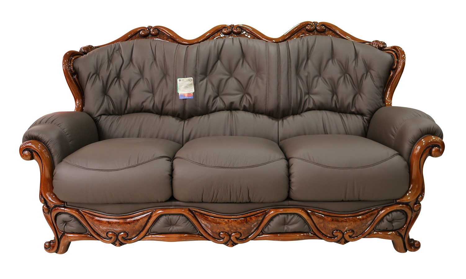 Product photograph of Dante Original 3 Seater Sofa Settee Italian Chocolate Brown Real Leather from Chesterfield Sofas