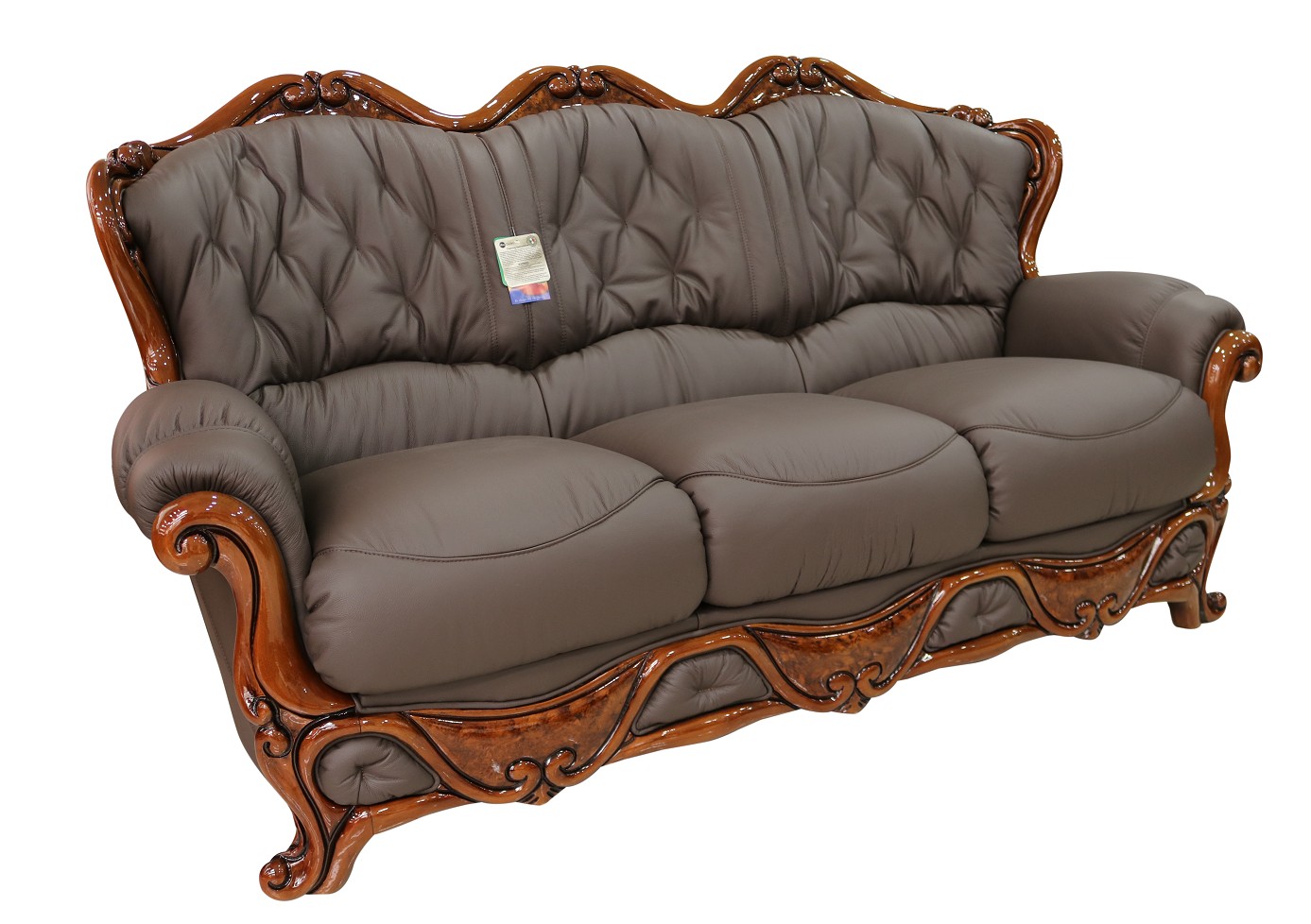 Product photograph of Dante Original 3 Seater Sofa Settee Italian Chocolate Brown Real Leather from Chesterfield Sofas.