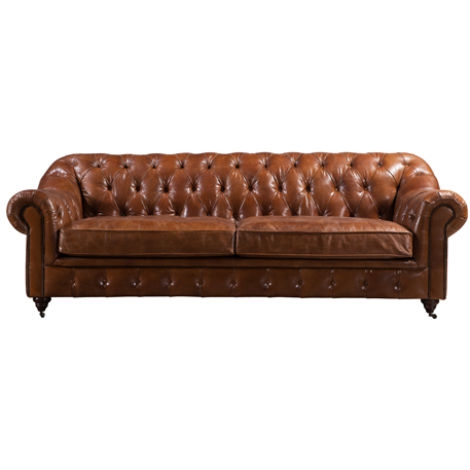 Product photograph of Darlington Vintage Distressed Chesterfield 3 Seater Leather Sofa from Chesterfield Sofas