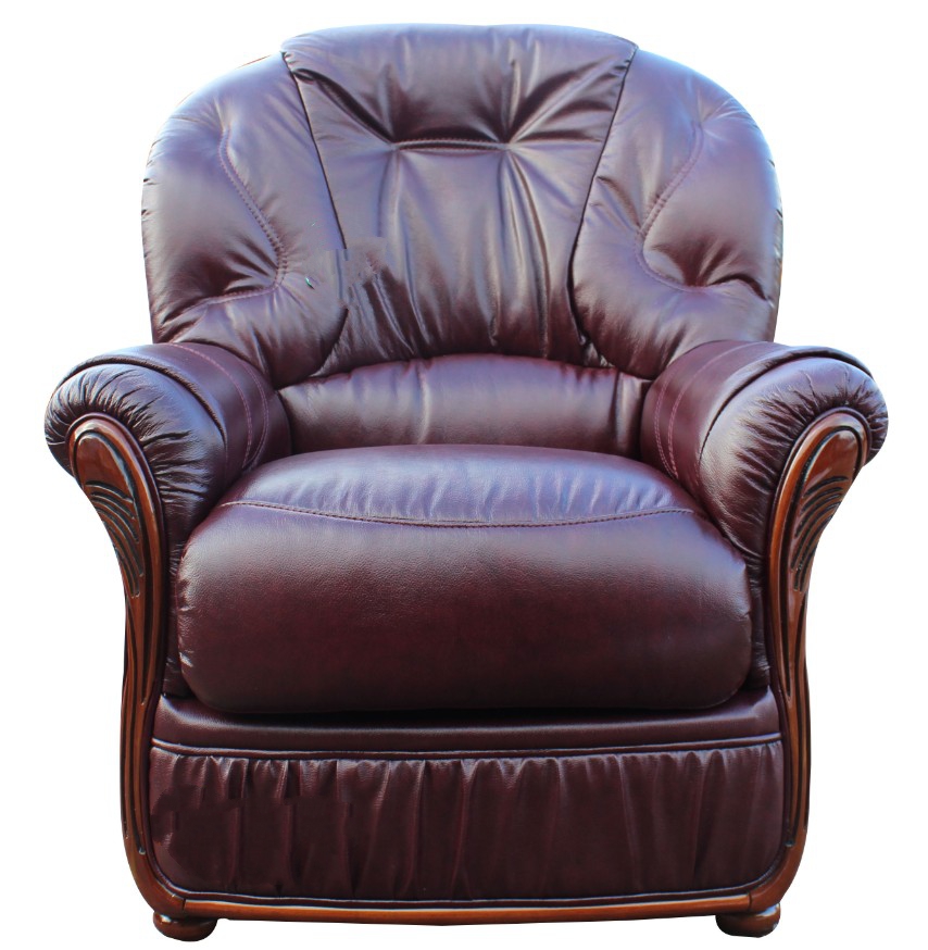 Product photograph of Debora Handmade Sofa Armchair Genuine Italian Burgundy Real Leather from Chesterfield Sofas