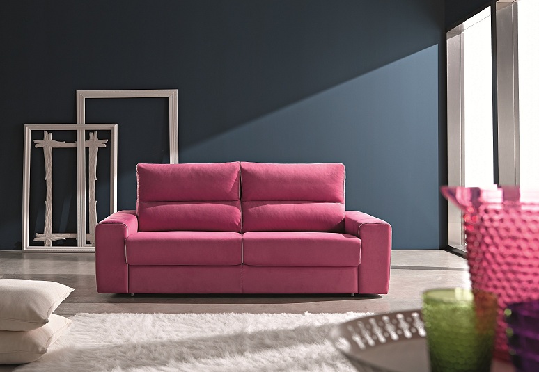 Product photograph of Ettore Handmade 2 Seater Sofa Italian Pink Real Fabric from Chesterfield Sofas