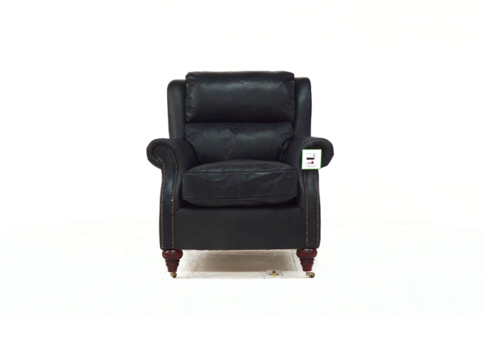 Product photograph of Florence Handmade Armchair Vintage Black Distressed Real Leather from Chesterfield Sofas.