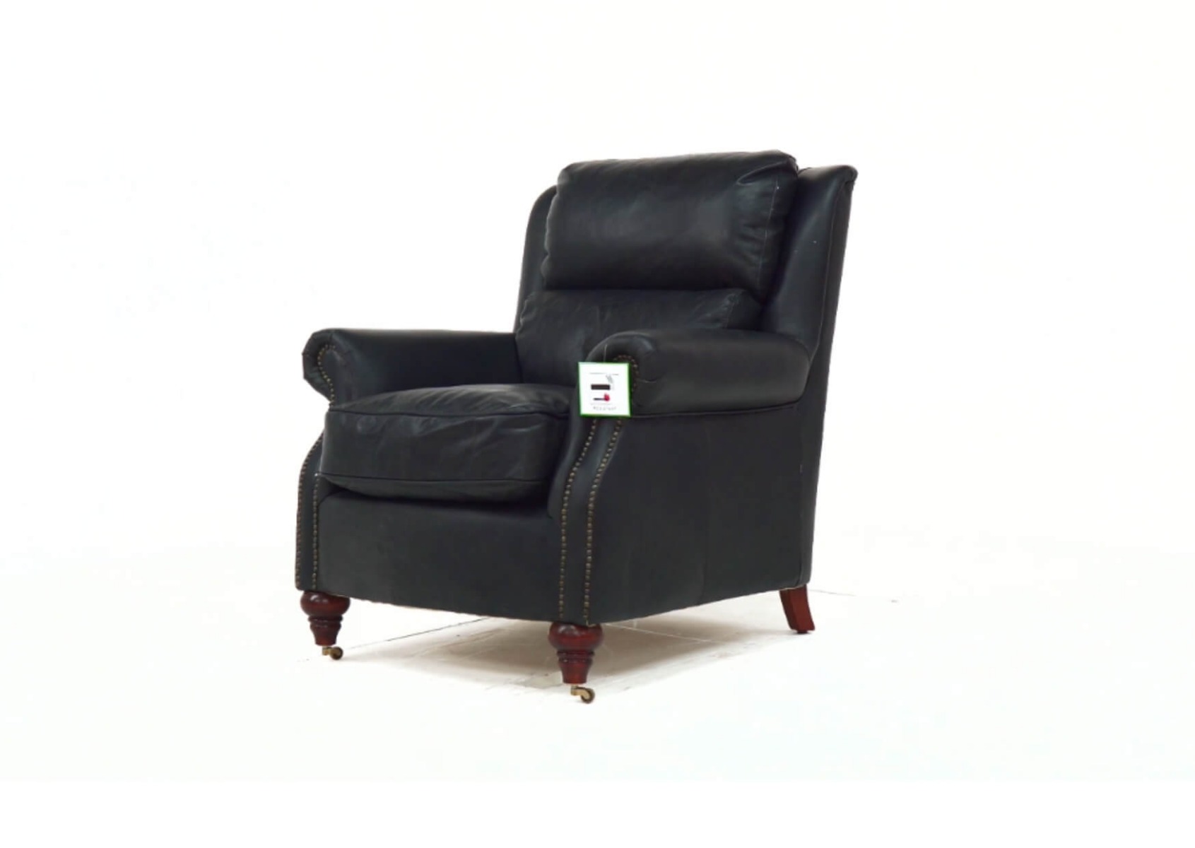 Product photograph of Florence Handmade Armchair Vintage Black Distressed Real Leather from Chesterfield Sofas.