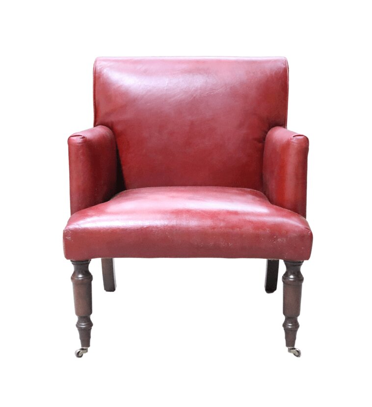 Product photograph of Grayson Handmade Armchair Vintage Rouge Red Distressed Real Leather from Chesterfield Sofas