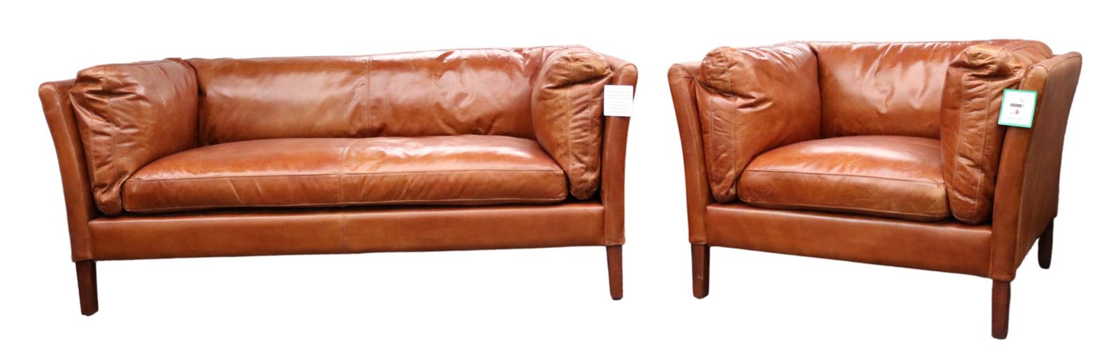 Product photograph of Groucho Handmade 3 1 Vintage Settee Sofa Suite Tan Distressed Real Leather from Chesterfield Sofas
