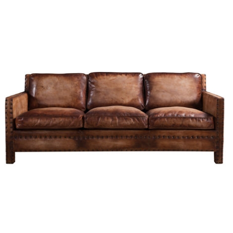 Horley Vintage 3 Seater Distressed Luxury Leather Sofa