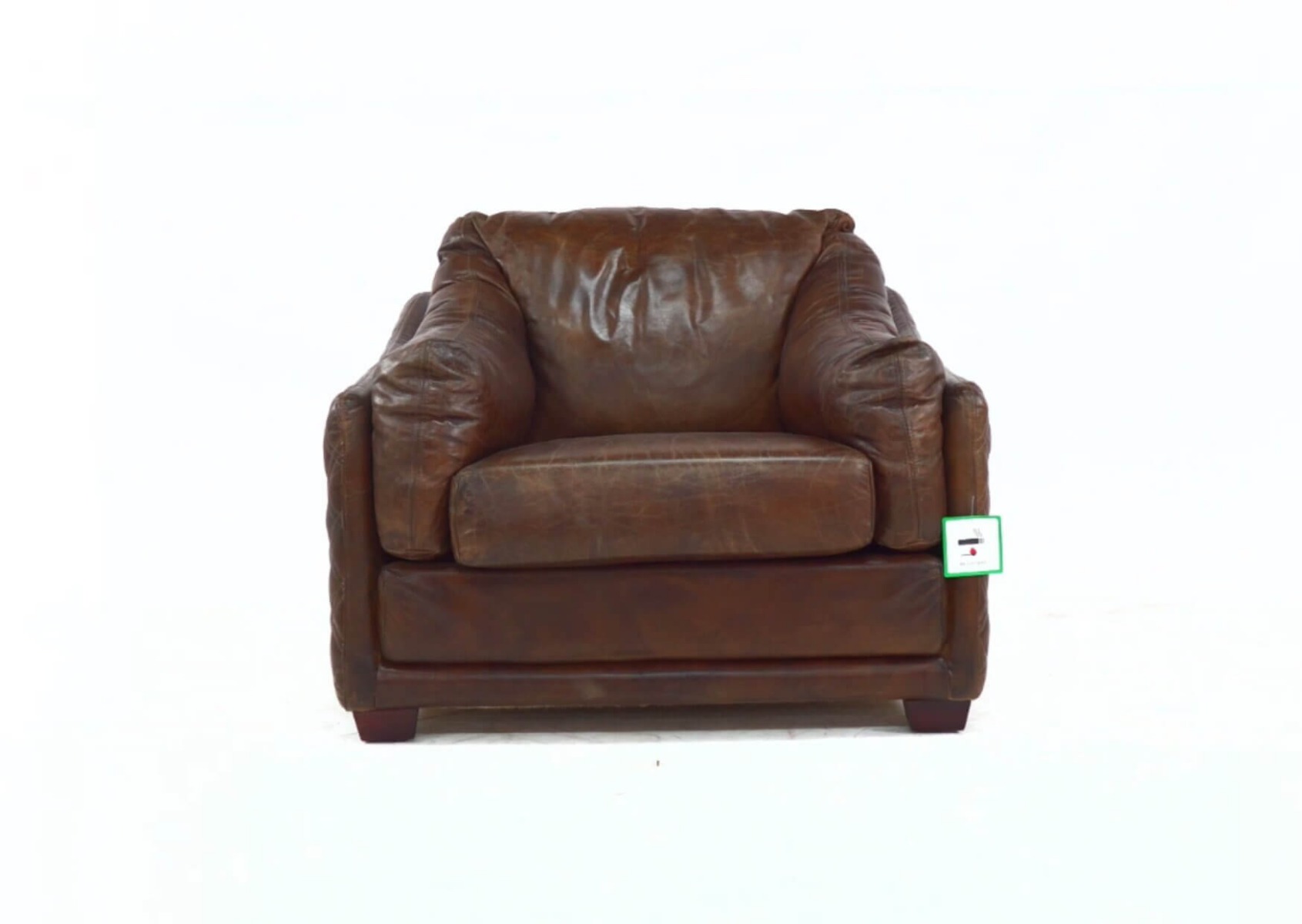 Product photograph of Ashford Luxury Vintage Retro Armchair Distressed Brown Real Leather from Chesterfield Sofas.