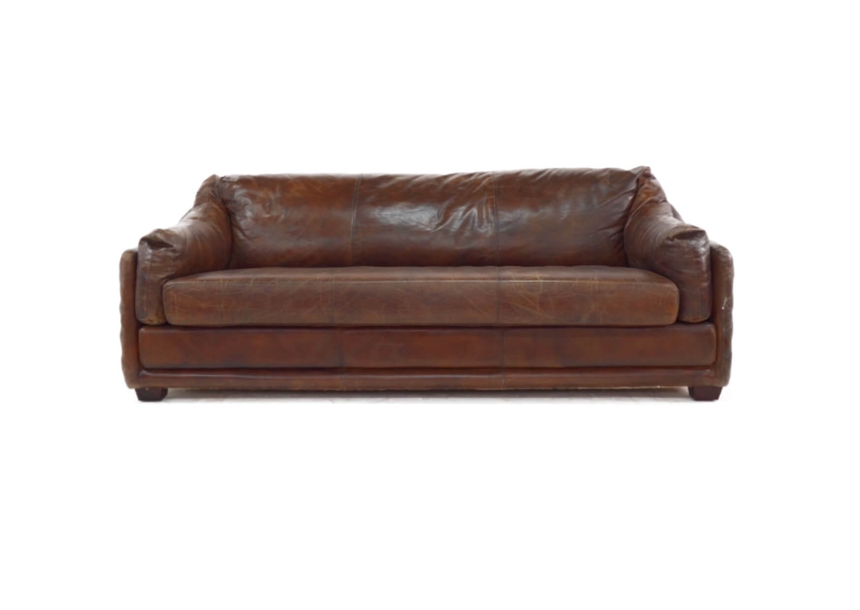 Product photograph of Ashford Vintage Retro 3 Seater Sofa Vintage Brown Distressed Real Leather from Chesterfield Sofas.