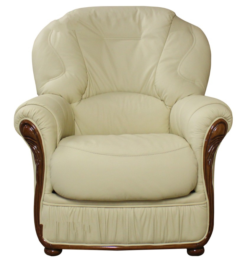 Product photograph of Indiana Handmade Sofa Armchair Genuine Italian Real Cream Leather from Chesterfield Sofas