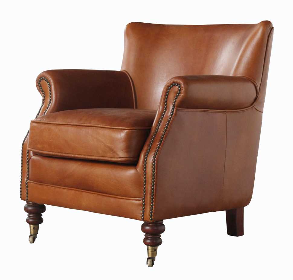 Product photograph of Jesper Handmade Vintage Tan Real Leather Armchair from Chesterfield Sofas.