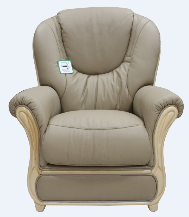Product photograph of Juliet Original Sofa Armchair Genuine Italian Coffee Milk Real Leather from Chesterfield Sofas.
