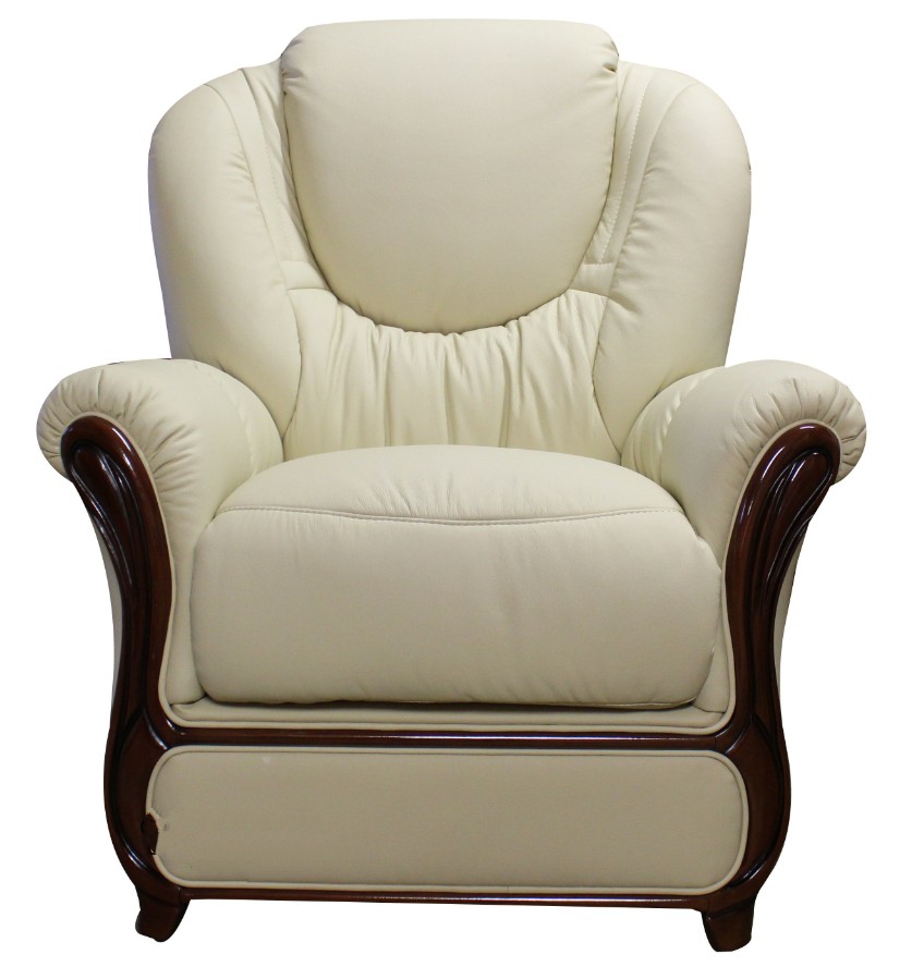 Product photograph of Juliet Original Sofa Armchair Genuine Italian Cream Real Leather from Chesterfield Sofas