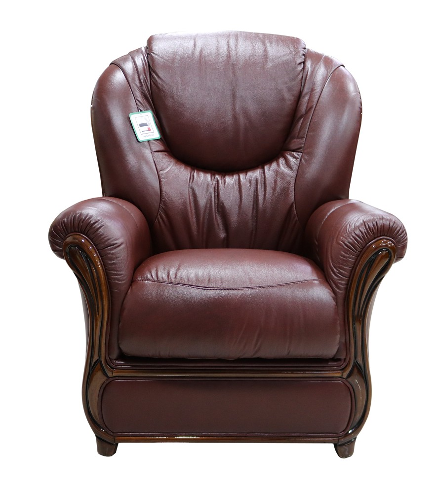 Product photograph of Juliet Original Sofa Armchair Genuine Italian Wine Real Leather from Chesterfield Sofas.