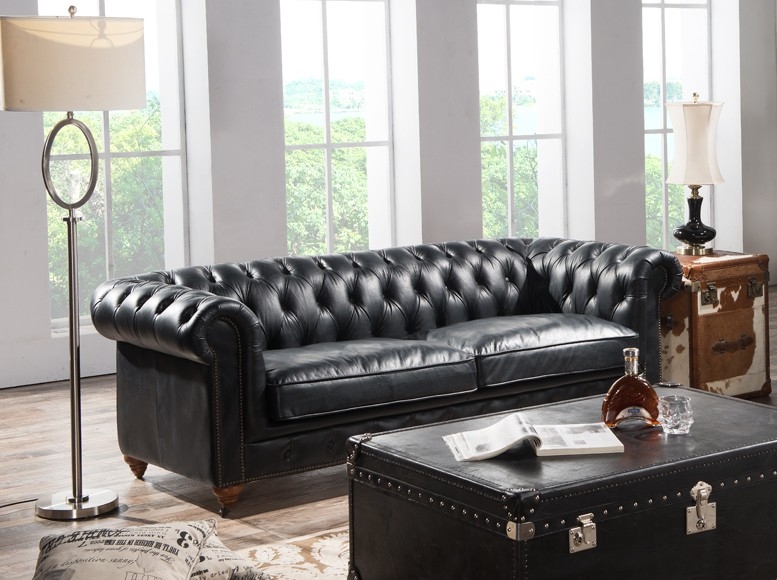 Product photograph of Kendal Vintage 3 Seater Distressed Leather Sofa from Chesterfield Sofas