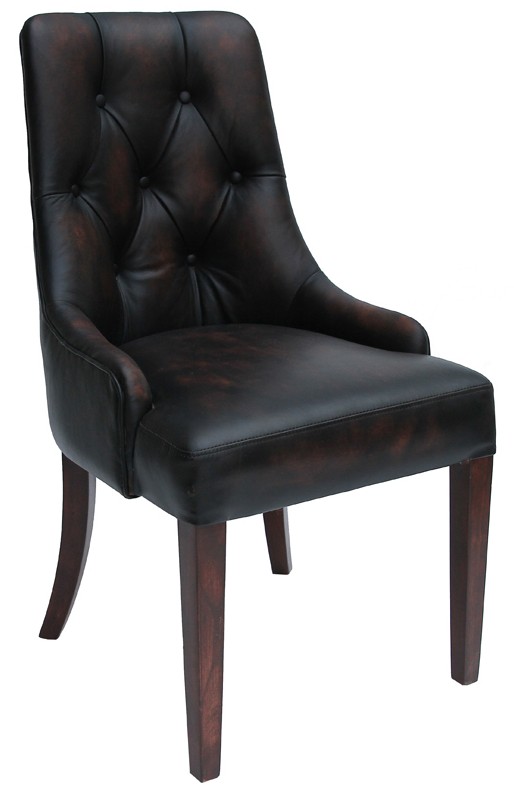 Product photograph of Lannister Vintage Dining Chair Distressed Tobacco Brown Real Leather from Chesterfield Sofas
