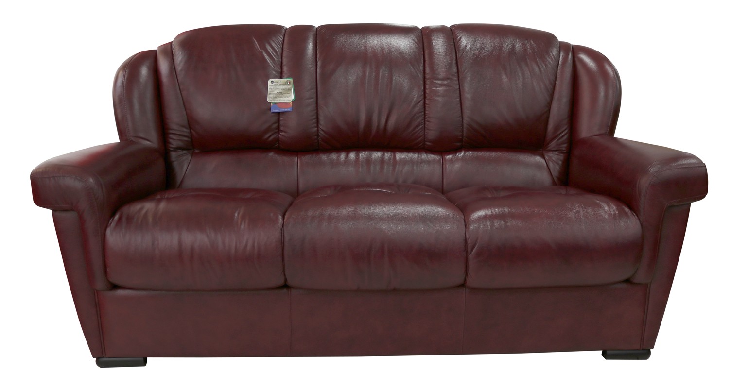 Product photograph of Lazio Handmade 3 Seater Sofa Genuine Italian Burgandy Real Leather from Chesterfield Sofas