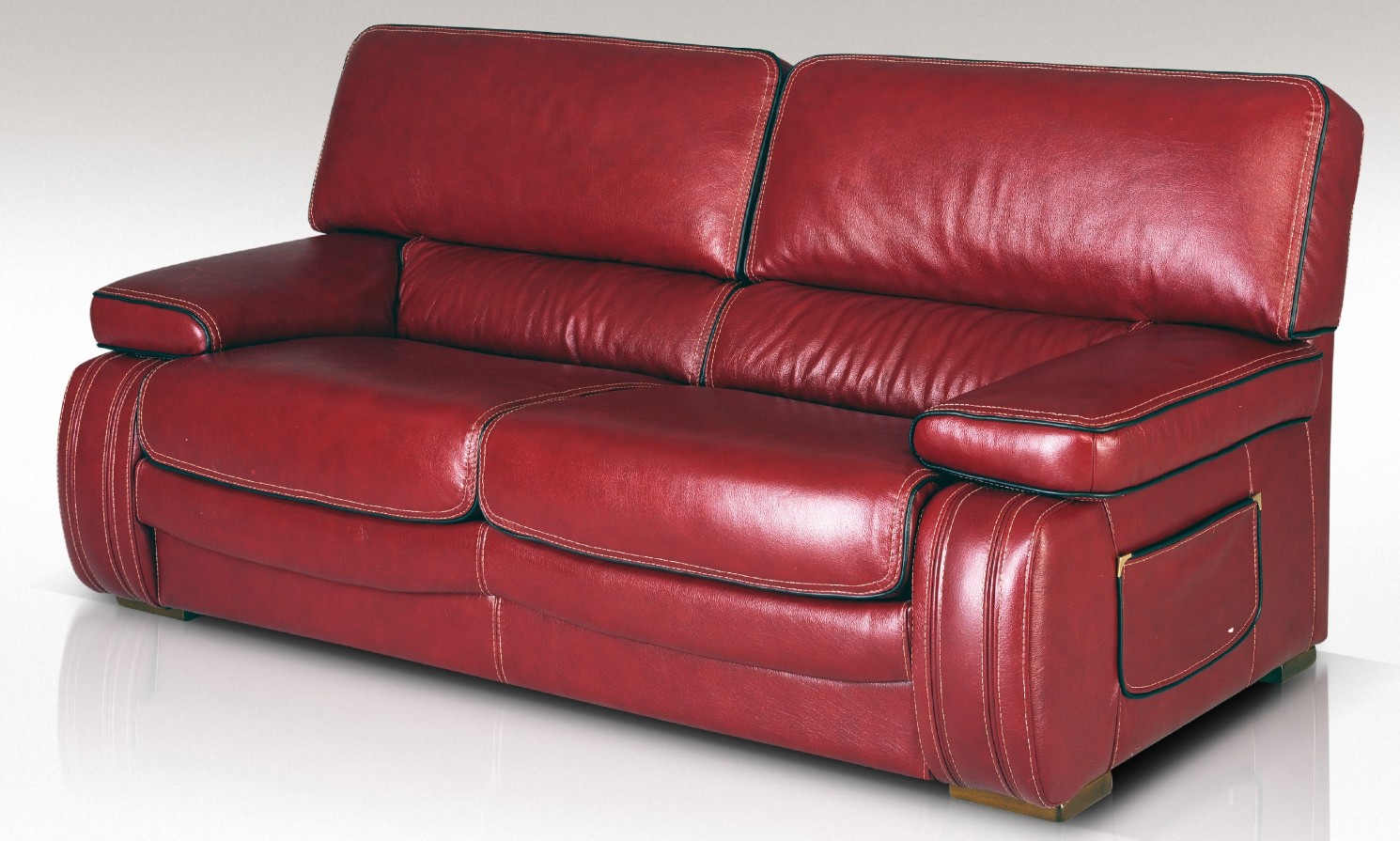 Product photograph of Livorno Handmade 3 Seater 2 Seater Sofa Suite Genuine Italian Red Real Leather from Chesterfield Sofas.