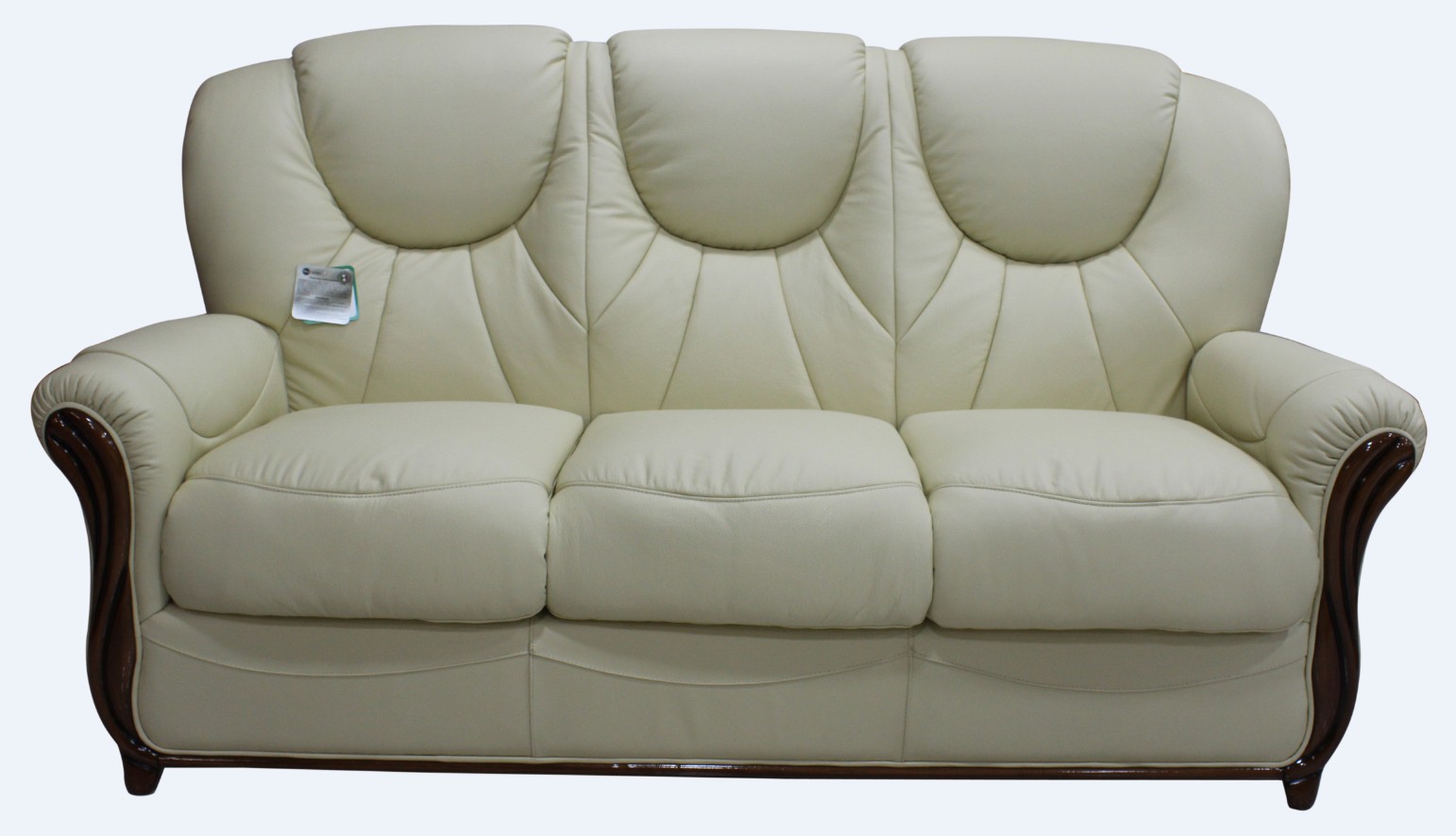 Product photograph of Lucca Handmade 3 Seater Sofa Settee Genuine Italian Cream Real Leather from Chesterfield Sofas