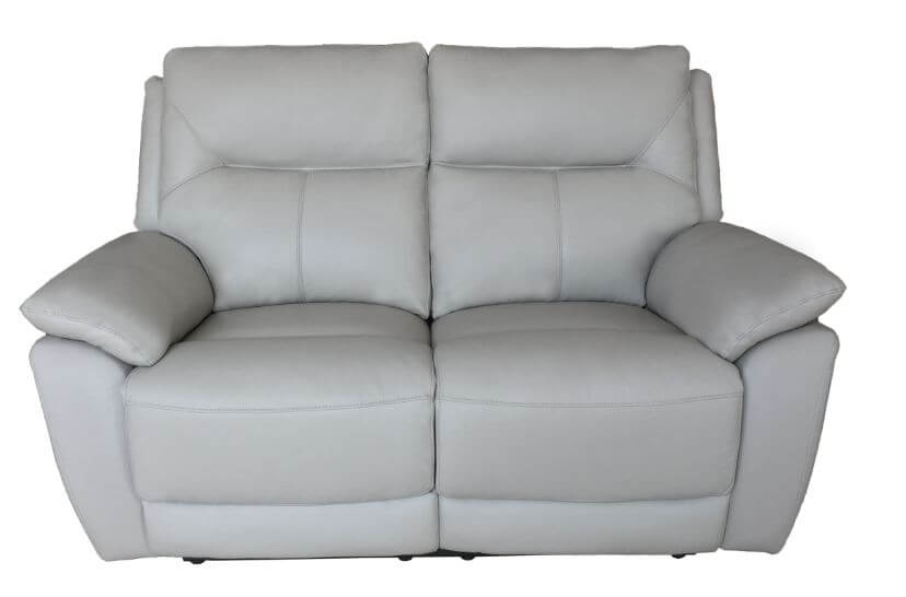 Product photograph of Manhattan Handmade 2 Seater Reclining Sofa Italian Putty Real Leather In Stock from Chesterfield Sofas