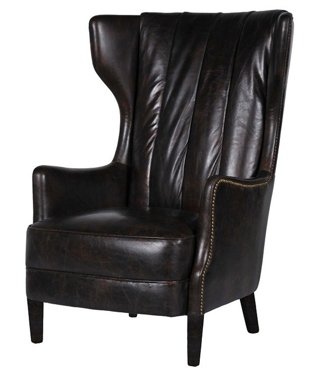 Product photograph of Manor Handmade Vintage Highback Armchair Brown Real Leather from Chesterfield Sofas