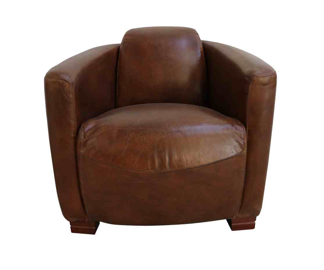 Product photograph of Marlborough Handmade Vintage Distressed Brown Leather Tub Chair In Stock from Chesterfield Sofas