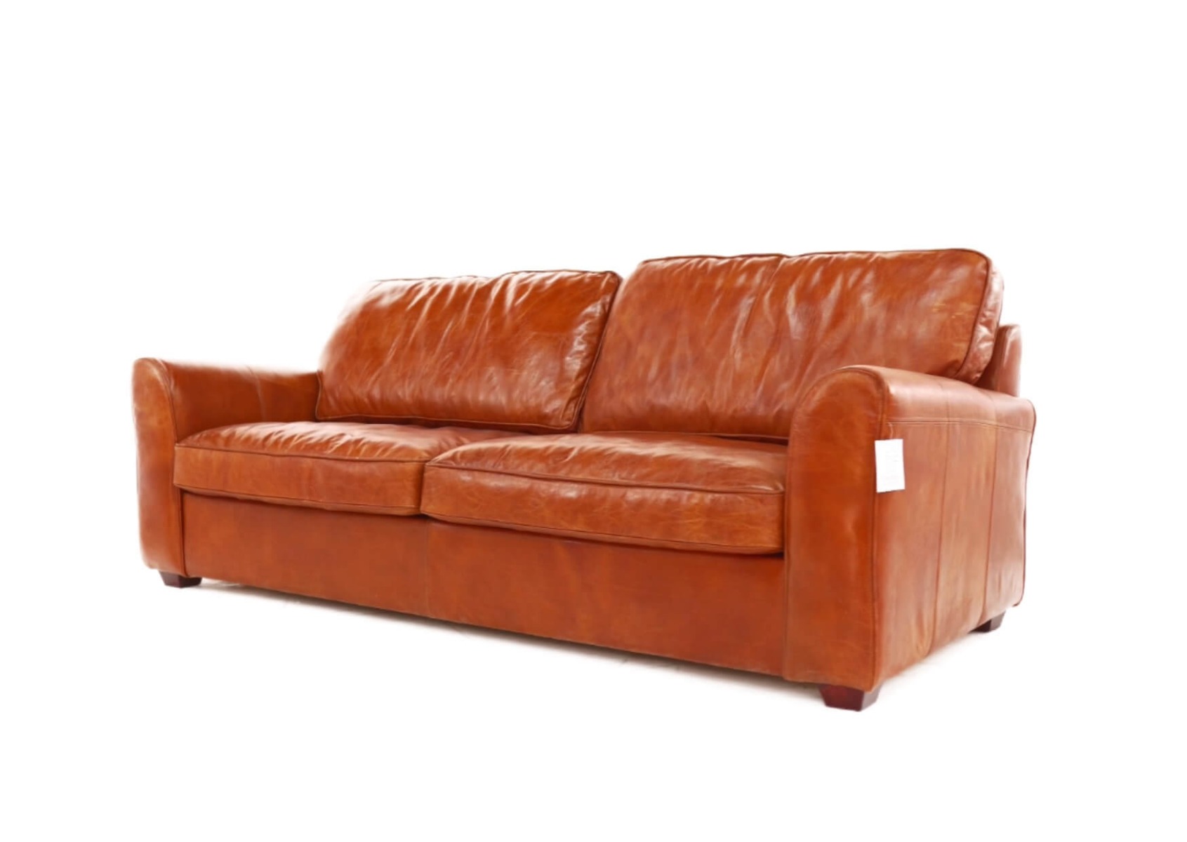 Product photograph of Vintage Mikado Handmade 3 Seater Sofa Retro Distressed Real Leather from Chesterfield Sofas.