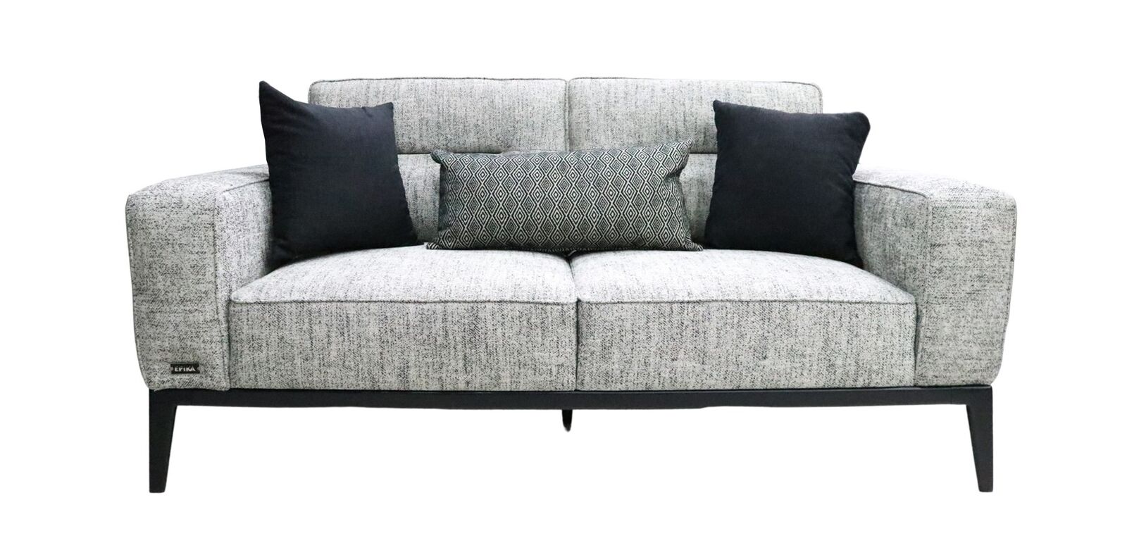 Product photograph of Modern Ritmos Genuine 3 Seater Sofa Settee Black White Real Fabric from Chesterfield Sofas