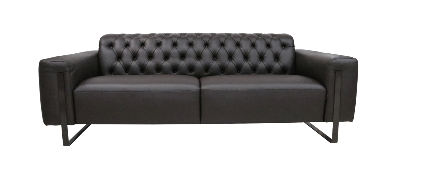 Product photograph of Niobe 3 Seater Sofa Settee Italian Suave Testa Di Moro Brown Real Leather from Chesterfield Sofas