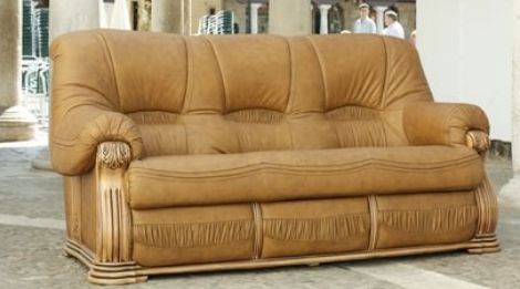 Product photograph of Oropesa Custom Made 3 Seater Sofa Settee Italian Camel Real Leather from Chesterfield Sofas