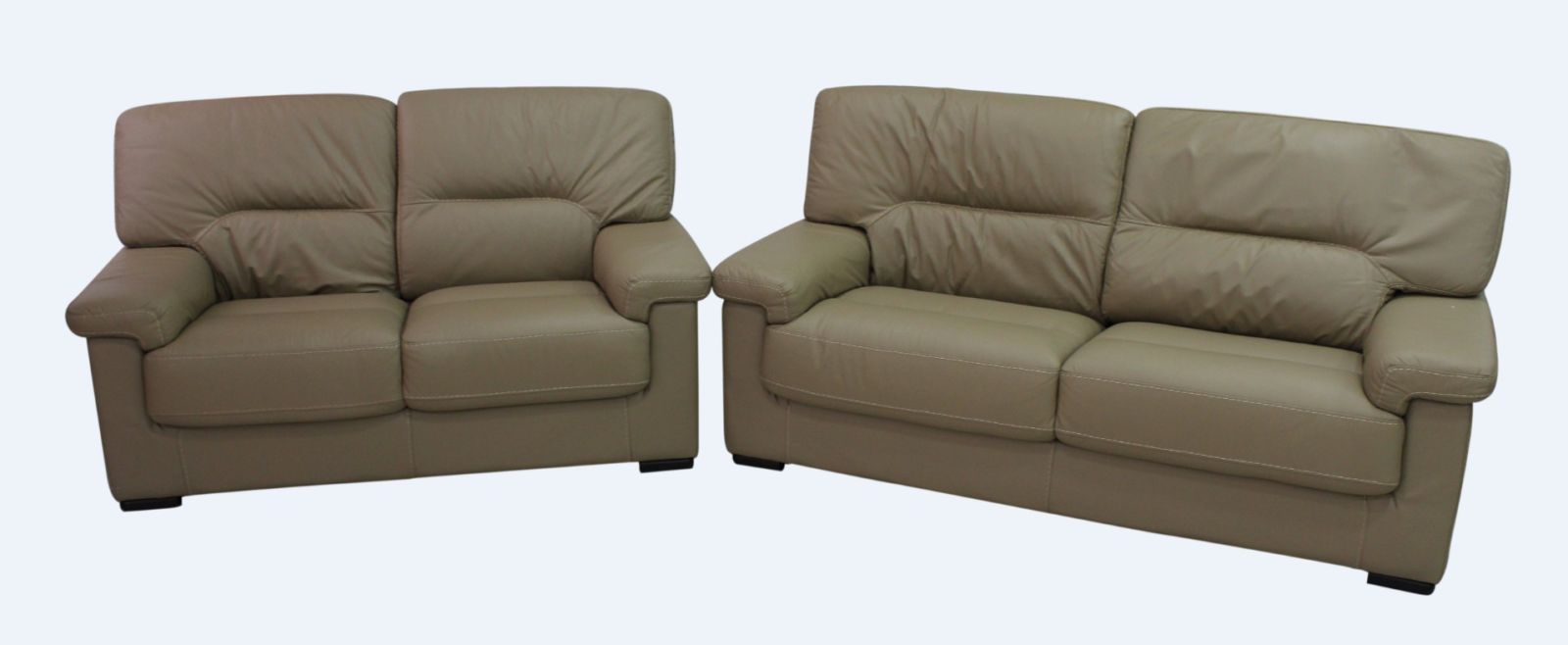 Product photograph of Parma Handmade 3 2 Sofa Suite Genuine Italian Coffee Milk Real Leather from Chesterfield Sofas.