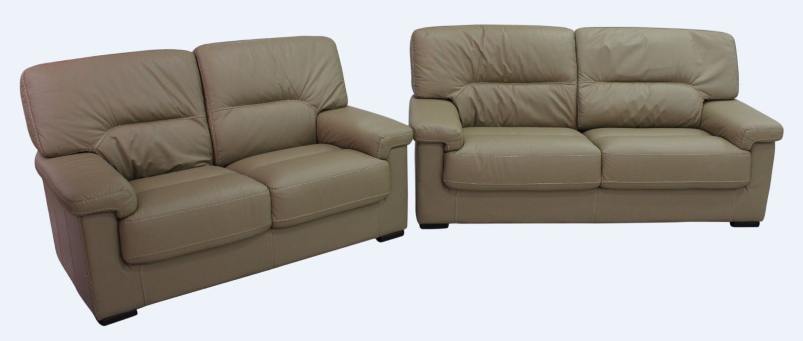 Product photograph of Parma Handmade 3 2 Sofa Suite Genuine Italian Coffee Milk Real Leather from Chesterfield Sofas