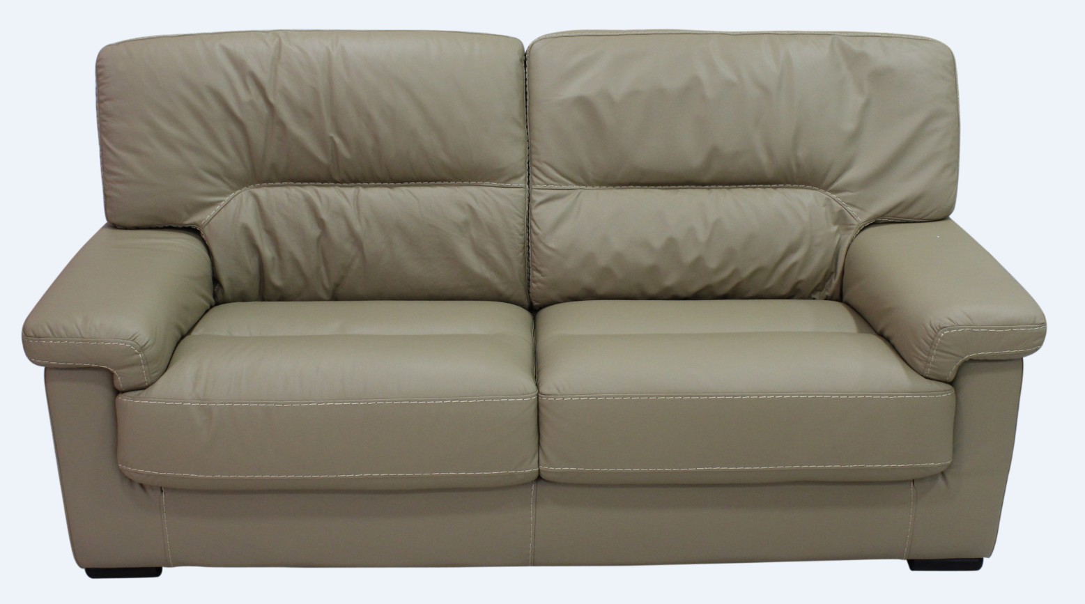 Product photograph of Parma Handmade 3 Seater Sofa Settee Genuine Italian Coffee Milk Leather from Chesterfield Sofas