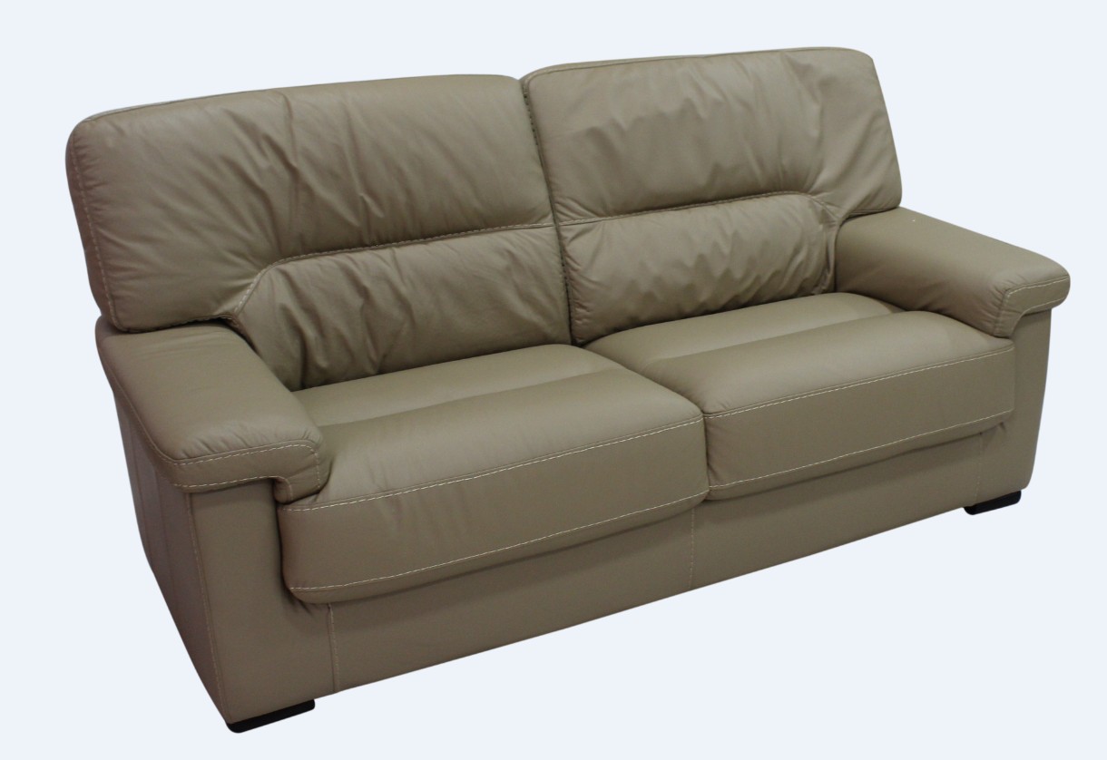 Product photograph of Parma Handmade 3 Seater Sofa Settee Genuine Italian Coffee Milk Leather from Chesterfield Sofas.