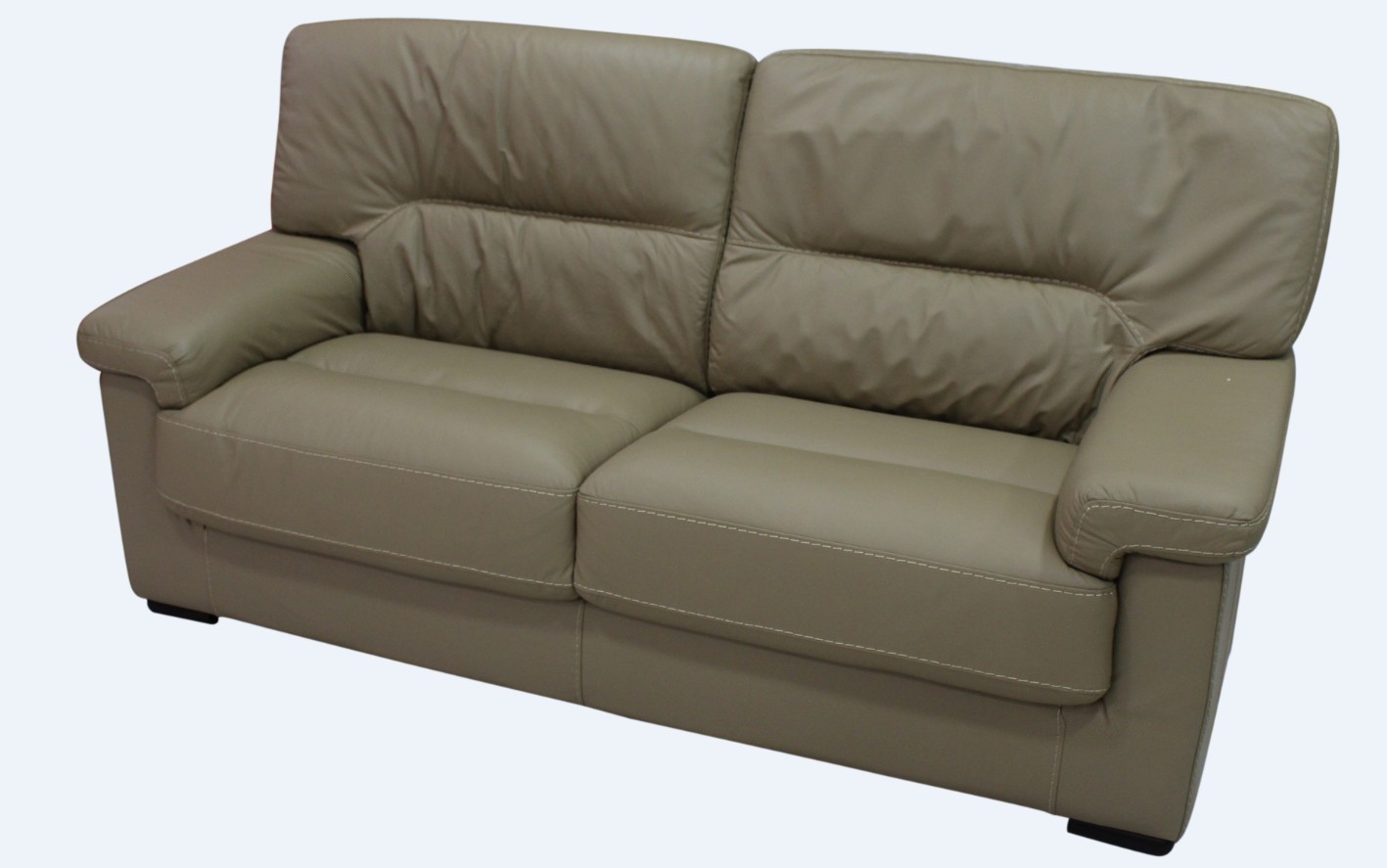 Product photograph of Parma Handmade 3 Seater Sofa Settee Genuine Italian Coffee Milk Leather from Chesterfield Sofas.
