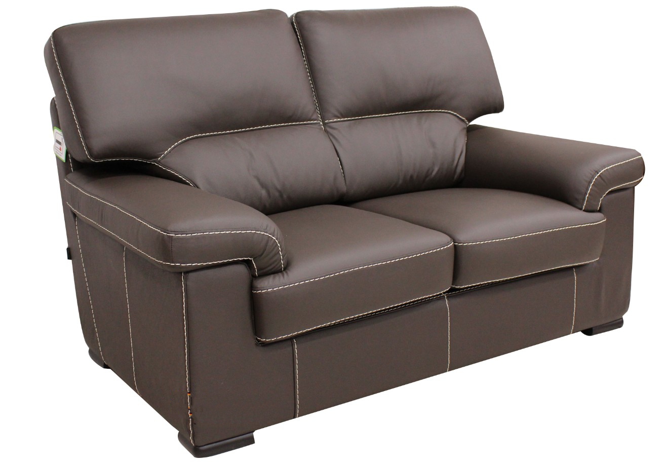 Product photograph of Patrick Handmade Contemporary 2 Seater Sofa Italian Chocolate Brown Real Leather from Chesterfield Sofas.