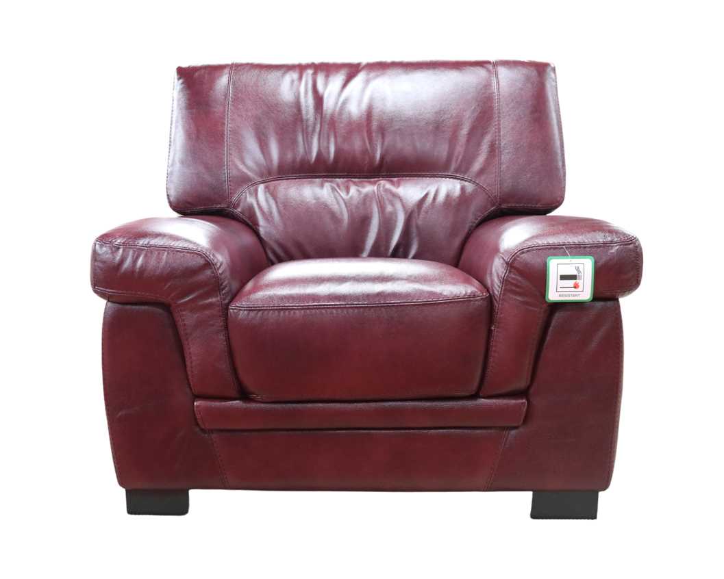 Product photograph of Perugia Original Armchair Italian Burgandy Real Leather In Stock from Chesterfield Sofas
