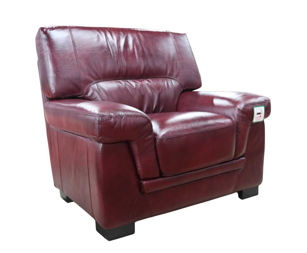 Product photograph of Perugia Original Armchair Italian Burgandy Real Leather In Stock from Chesterfield Sofas.