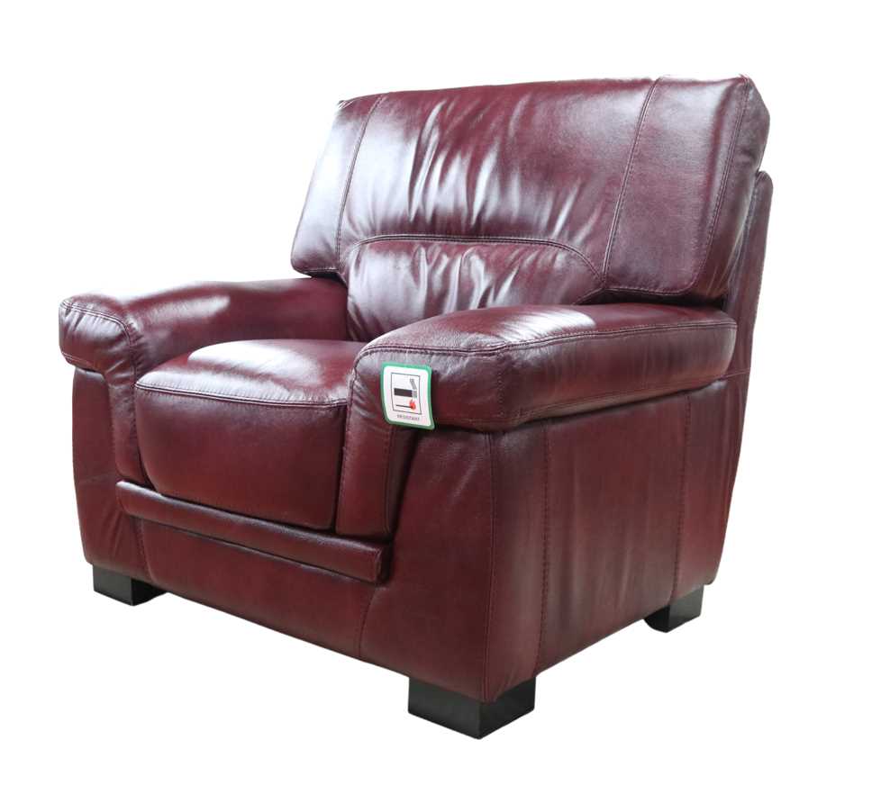 Product photograph of Perugia Original Armchair Italian Burgandy Real Leather In Stock from Chesterfield Sofas.