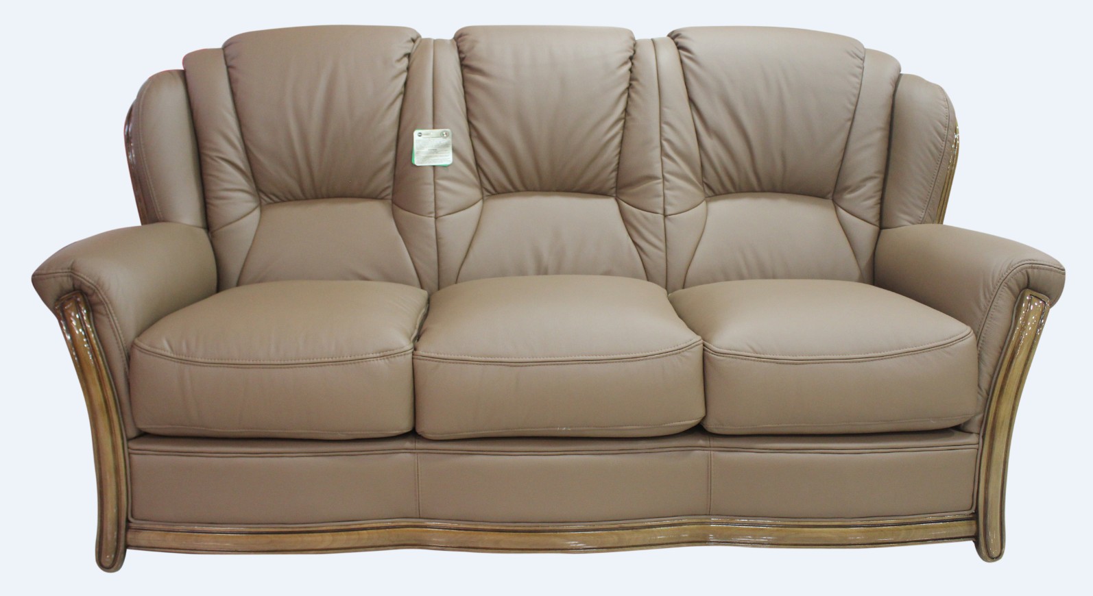 Product photograph of Pisa Handmade 3 Seater Sofa Settee Genuine Italian Bark Real Leather from Chesterfield Sofas