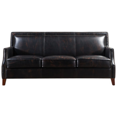 Product photograph of Portsmouth Handmade 3 Seater Sofa Settee Vintage Tobacco Distressed Leather In Stock from Chesterfield Sofas