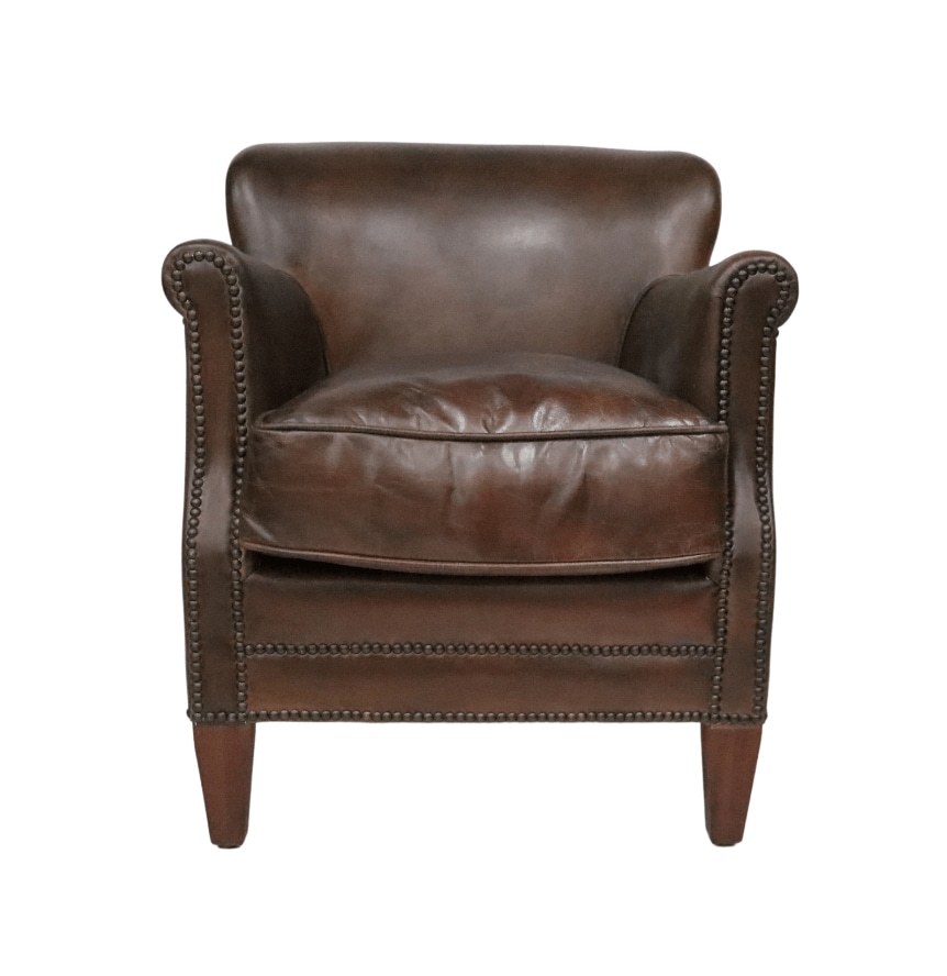 Product photograph of Professor Armchair Vintage Distressed Brown Real Leather from Chesterfield Sofas.