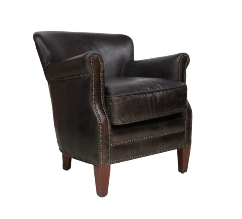 Product photograph of Professor Armchair Vintage Distressed Tobacco Brown Real Leather from Chesterfield Sofas