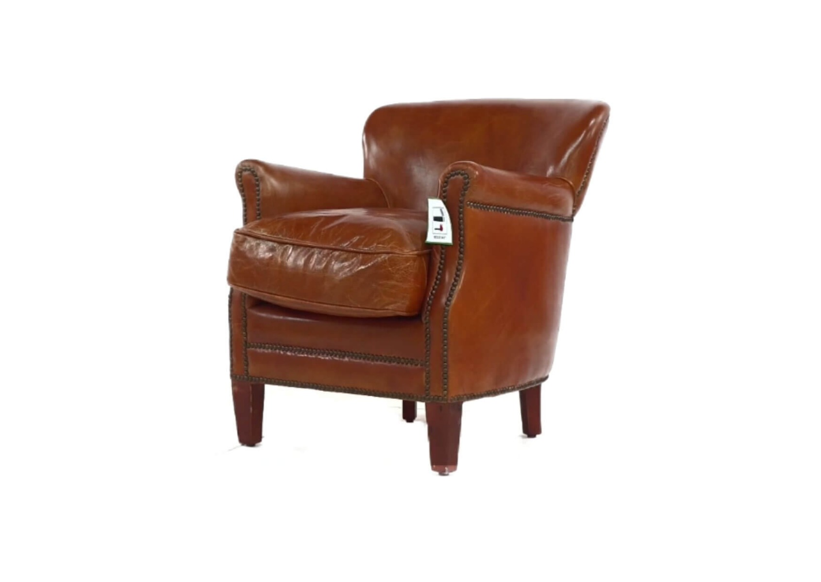 Product photograph of Professor Armchair Vintage Distressed Tan Real Leather from Chesterfield Sofas.