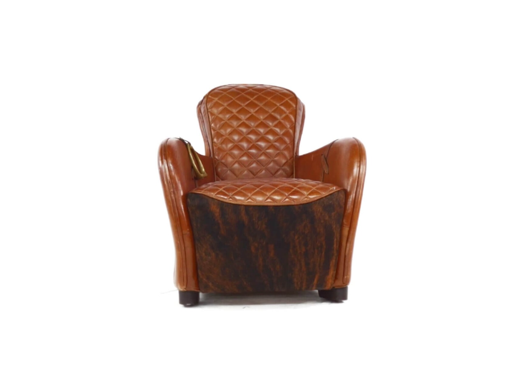 Product photograph of Rodeo Saddle Lounge Vintage Tan Distressed Real Leather Chair from Chesterfield Sofas.