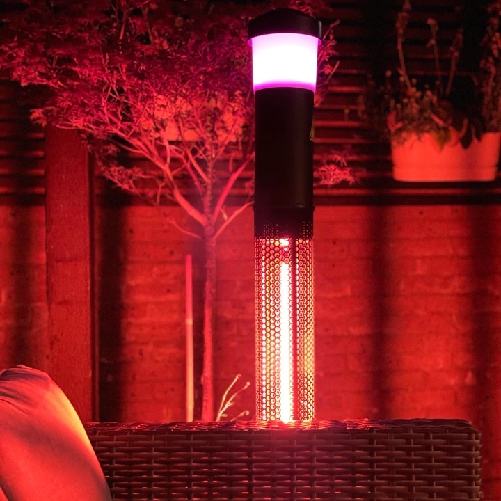 Product photograph of Ronja Electric Outdoor Patio Heater With Led Light And Bluetooth Speaker from Chesterfield Sofas.