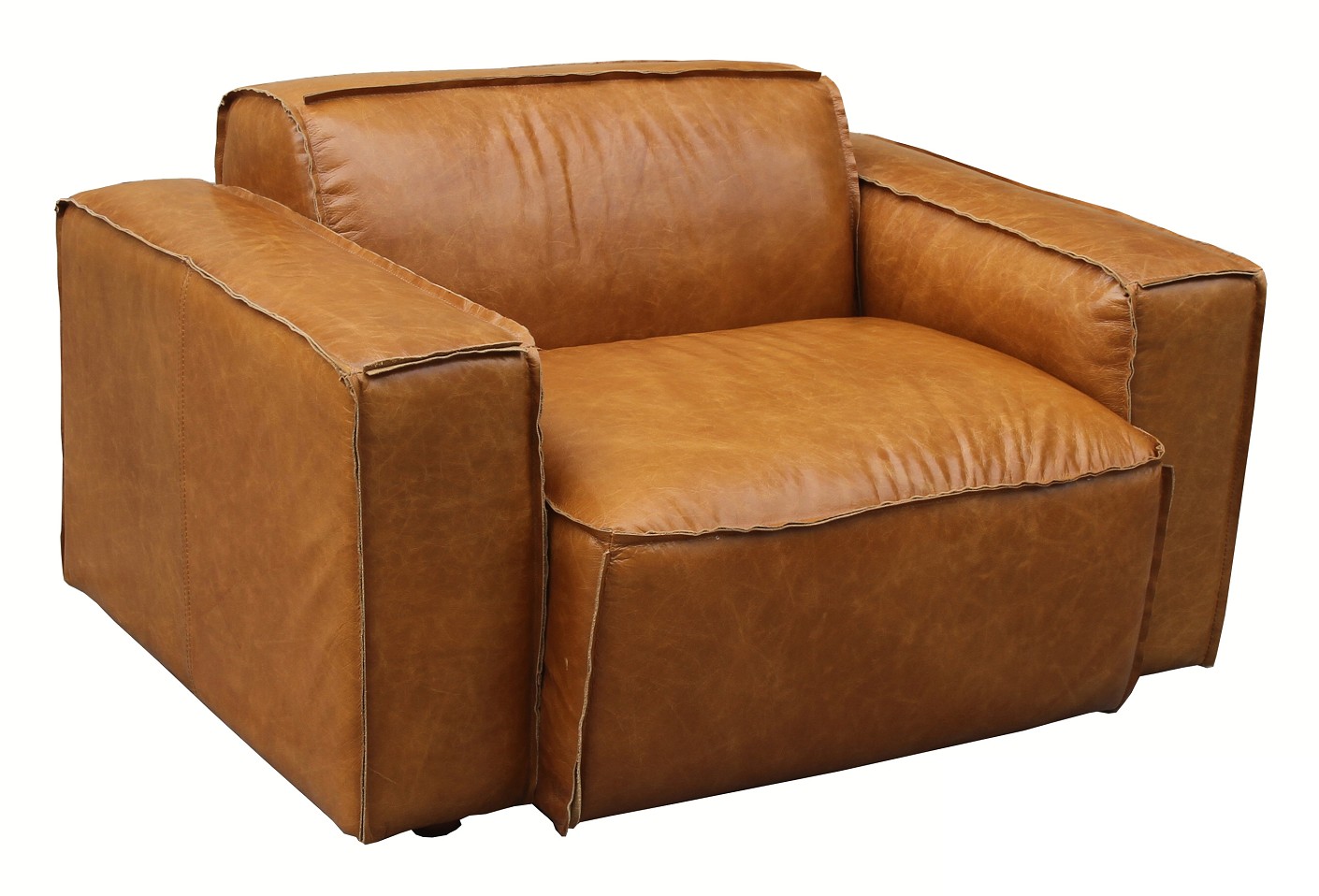 Product photograph of Scruffy Vintage Handmade Nappa Caramel Tan Real Leather Armchair from Chesterfield Sofas
