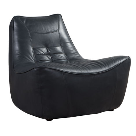 Product photograph of Slope Handmade Vintage Lounger Chair Black Distressed Real Leather from Chesterfield Sofas