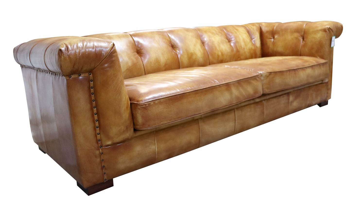 Product photograph of Somerset Chesterfield 3 Seater Sofa Settee Vintage Retro Wash Tan Real Leather from Chesterfield Sofas.