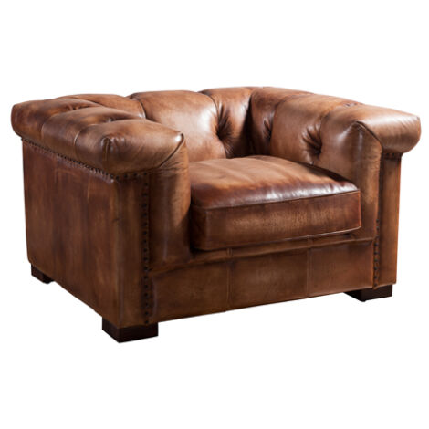Product photograph of Somerset Handmade Chesterfield Armchair Vintage Retro Wash Tan Real Leather from Chesterfield Sofas